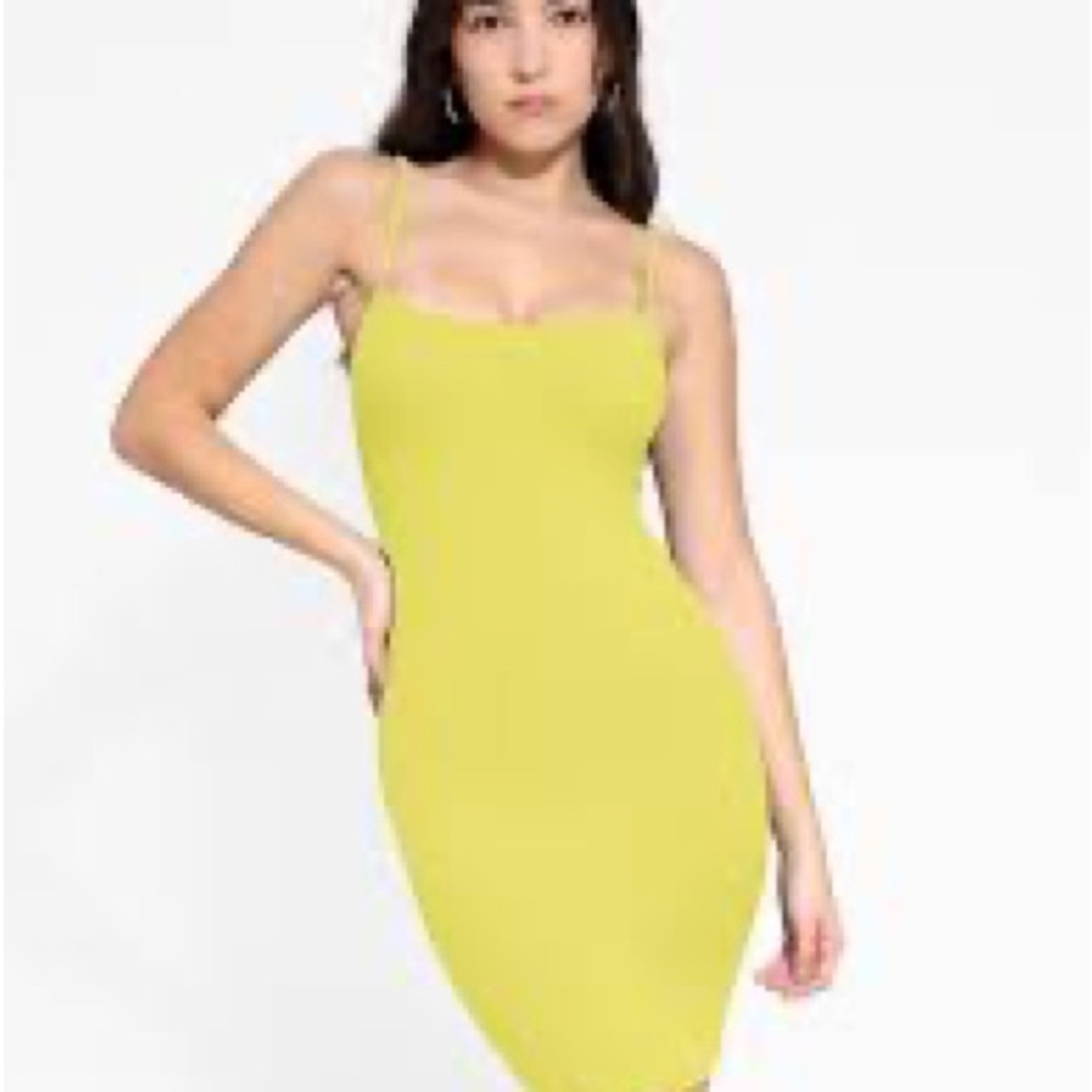 Popilush Chic Yellow Mini Dress